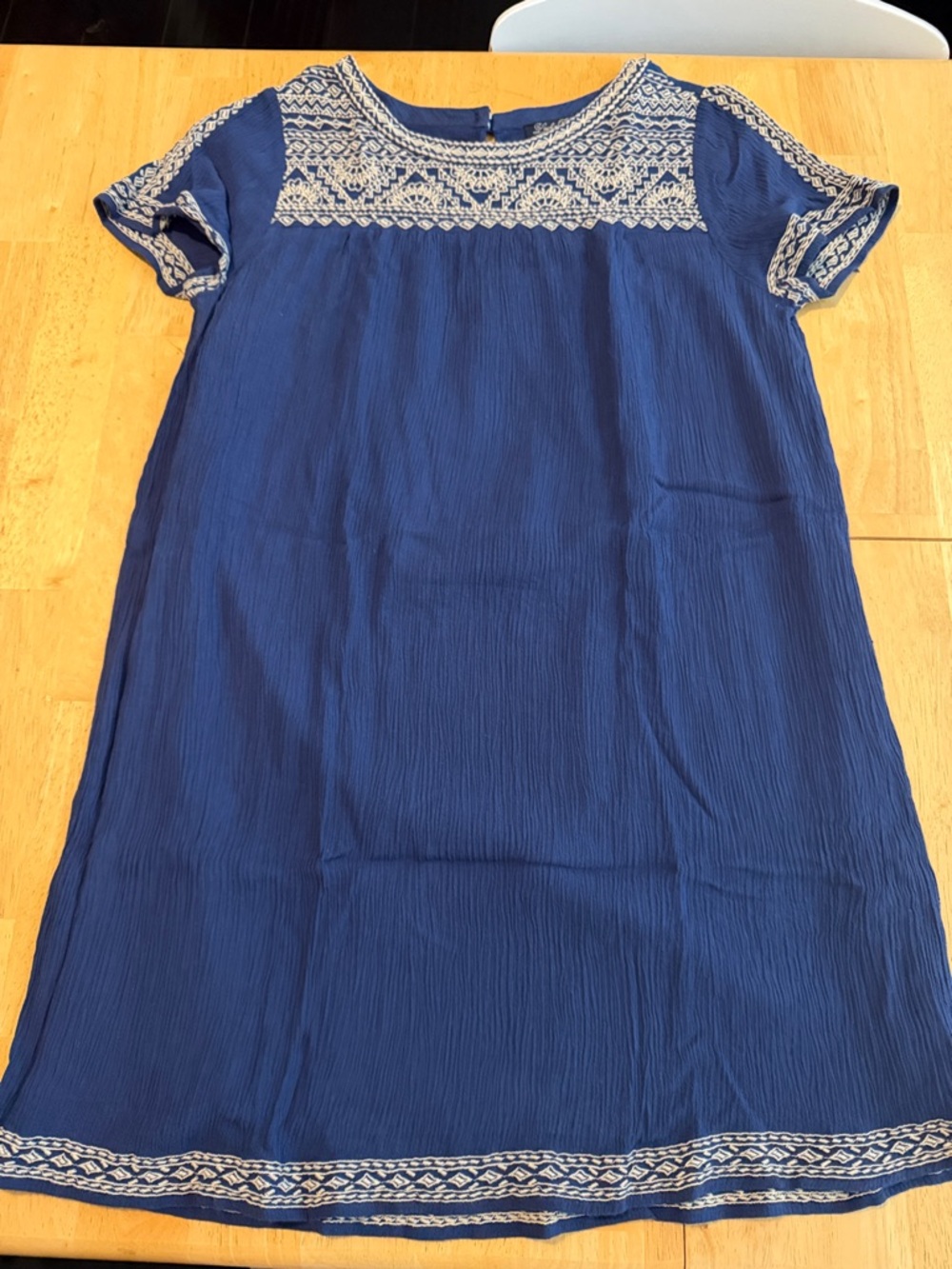 Women’s' Blue Embroidered lucky brand Dress